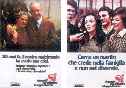 Manifesti divorzio. Fantastici. Divorzio