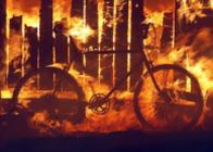 Bicicletta in fiamme